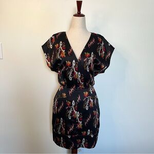 French Connection Silk Abstract Print Mini Dress